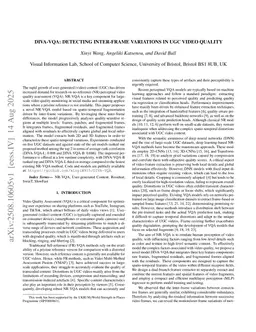 DIVA-VQA: Detecting Inter-frame Variations in UGC Video Quality