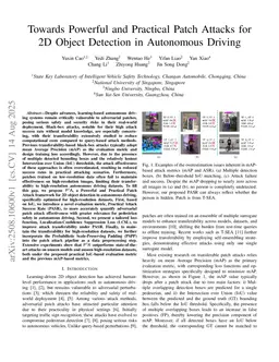 Towards Powerful and Practical Patch Attacks for 2D Object Detection in Autonomous Driving