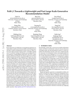 FuXi-β: Towards a Lightweight and Fast Large-Scale Generative Recommendation Model