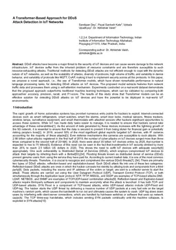 A Transformer-Based Approach for DDoS Attack Detection in IoT Networks
