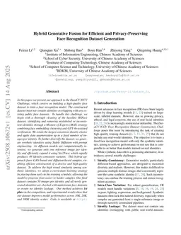 Hybrid Generative Fusion for Efficient and Privacy-Preserving Face Recognition Dataset Generation