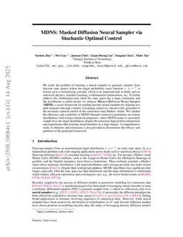 MDNS: Masked Diffusion Neural Sampler via Stochastic Optimal Control