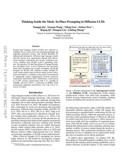 Thinking Inside the Mask: In-Place Prompting in Diffusion LLMs