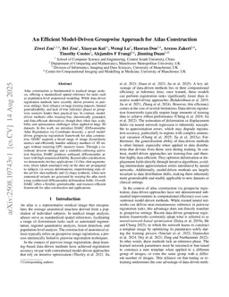 An Efficient Model-Driven Groupwise Approach for Atlas Construction