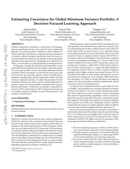 Estimating Covariance for Global Minimum Variance Portfolio: A Decision-Focused Learning Approach