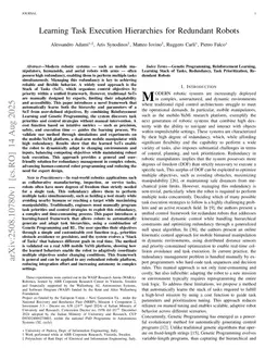 Learning Stack-of-Tasks Management for Redundant Robots