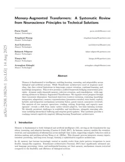 Memory-Augmented Transformers: A Systematic Review from Neuroscience Principles to Enhanced Model Architectures