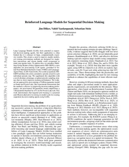 Reinforced Language Models for Sequential Decision Making