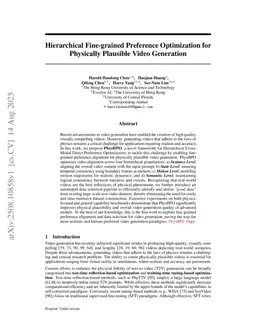 Hierarchical Fine-grained Preference Optimization for Physically Plausible Video Generation