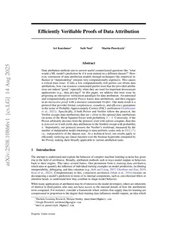 Efficiently Verifiable Proofs of Data Attribution