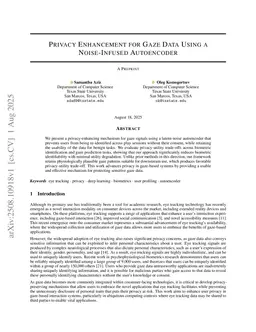 Privacy Enhancement for Gaze Data Using a Noise-Infused Autoencoder