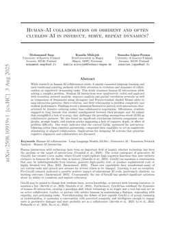 Human-AI collaboration or obedient and often clueless AI in instruct, serve, repeat dynamics?