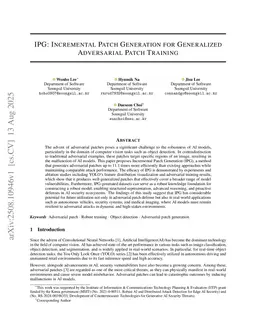IPG: Incremental Patch Generation for Generalized Adversarial Patch Training