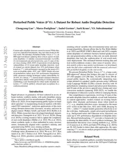 Perturbed Public Voices (P$^{2}$V): A Dataset for Robust Audio Deepfake Detection