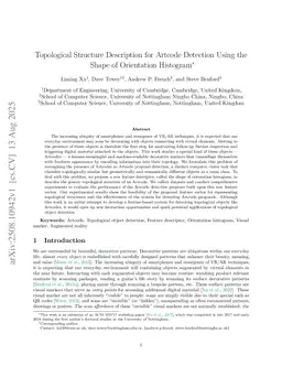 Topological Structure Description for Artcode Detection Using the Shape of Orientation Histogram