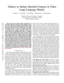 Failures to Surface Harmful Contents in Video Large Language Models