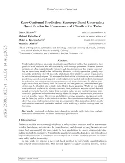 Zono-Conformal Prediction: Zonotope-Based Uncertainty Quantification for Regression and Classification Tasks