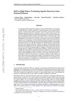 Hell or High Water: Evaluating Agentic Recovery from External Failures