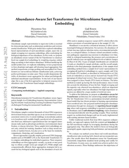 Abundance-Aware Set Transformer for Microbiome Sample Embedding