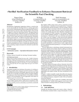 +VeriRel: Verification Feedback to Enhance Document Retrieval for Scientific Fact Checking
