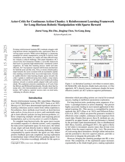 Actor-Critic for Continuous Action Chunks: A Reinforcement Learning Framework for Long-Horizon Robotic Manipulation with Sparse Reward