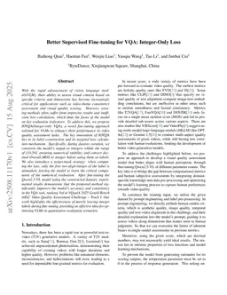 Better Supervised Fine-tuning for VQA: Integer-Only Loss