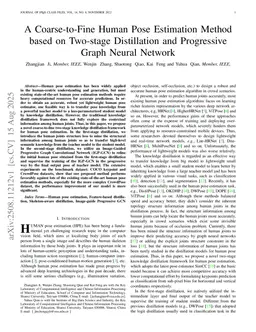 A Coarse-to-Fine Human Pose Estimation Method based on Two-stage Distillation and Progressive Graph Neural Network
