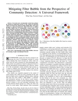 Mitigating Filter Bubble from the Perspective of Community Detection: A Universal Framework