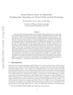 Group Fairness Meets the Black Box: Enabling Fair Algorithms on Closed LLMs via Post-Processing