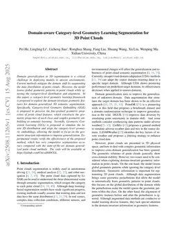 Domain-aware Category-level Geometry Learning Segmentation for 3D Point Clouds