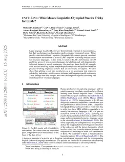 UNVEILING: What Makes Linguistics Olympiad Puzzles Tricky for LLMs?