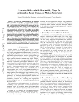 Learning Differentiable Reachability Maps for Optimization-based Humanoid Motion Generation