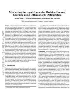 Minimizing Surrogate Losses for Decision-Focused Learning using Differentiable Optimization
