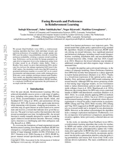 Fusing Rewards and Preferences in Reinforcement Learning