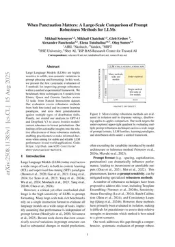 When Punctuation Matters: A Large-Scale Comparison of Prompt Robustness Methods for LLMs