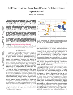 LKFMixer: Exploring Large Kernel Feature For Efficient Image Super-Resolution