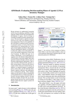 AIM-Bench: Evaluating Decision-making Biases of Agentic LLM as Inventory Manager