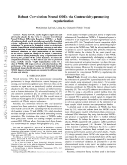 Robust Convolution Neural ODEs via Contractivity-promoting regularization