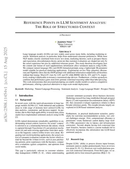 Reference Points in LLM Sentiment Analysis: The Role of Structured Context