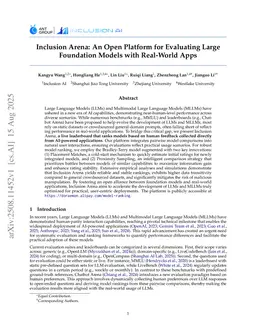 Inclusion Arena: An Open Platform for Evaluating Large Foundation Models with Real-World Apps