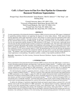 CoFi: A Fast Coarse-to-Fine Few-Shot Pipeline for Glomerular Basement Membrane Segmentation