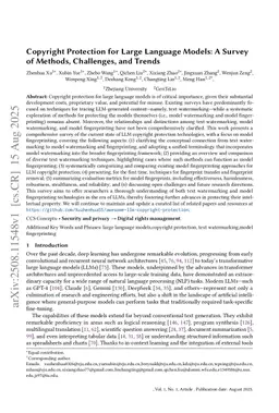 Copyright Protection for Large Language Models: A Survey of Methods, Challenges, and Trends
