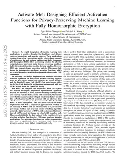 Activate Me!: Designing Efficient Activation Functions for Privacy-Preserving Machine Learning with Fully Homomorphic Encryption