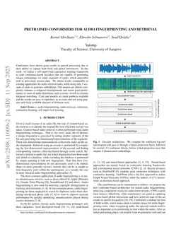 Pretrained Conformers for Audio Fingerprinting and Retrieval