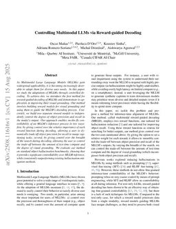 Controlling Multimodal LLMs via Reward-guided Decoding