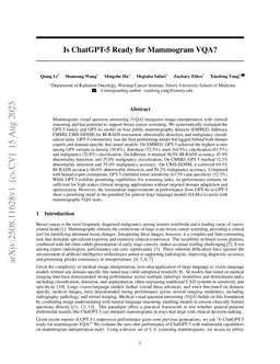 Is ChatGPT-5 Ready for Mammogram VQA?