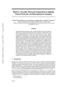 HetSyn: Versatile Timescale Integration in Spiking Neural Networks via Heterogeneous Synapses