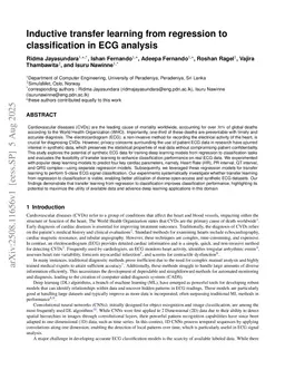 Inductive transfer learning from regression to classification in ECG analysis