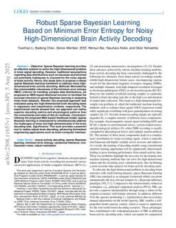 Robust Sparse Bayesian Learning Based on Minimum Error Entropy for Noisy High-Dimensional Brain Activity Decoding
