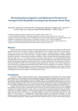 Revealing Neurocognitive and Behavioral Patterns by Unsupervised Manifold Learning from Dynamic Brain Data
